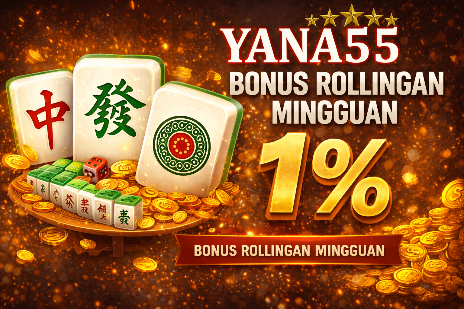 BONUS ROLLINGAN MINGGUAN 1%